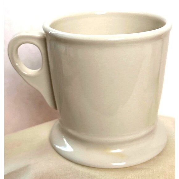Letter K Monogram Mug Anthropologie Coffee Cup Shave Style 1 Finger Handle Retro - Picture 3 of 6